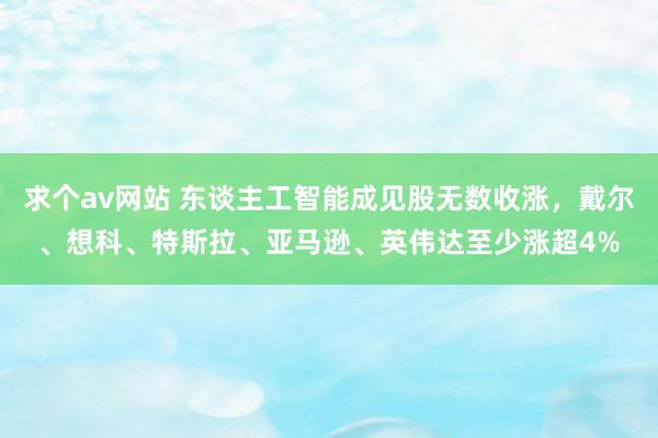 求个av网站 东谈主工智能成见股无数收涨，戴尔、想科、特斯拉、亚马逊、英伟达至少涨超4%