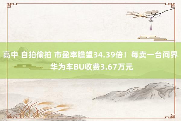 高中 自拍偷拍 市盈率瞻望34.39倍！每卖一台问界 华为车BU收费3.67万元