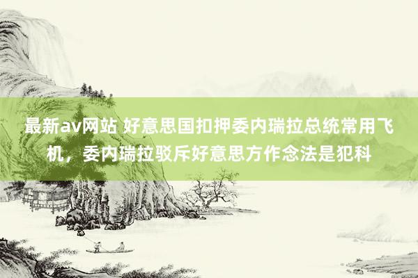 最新av网站 好意思国扣押委内瑞拉总统常用飞机，委内瑞拉驳斥好意思方作念法是犯科