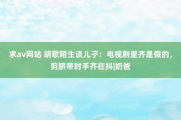 求av网站 胡歌陌生谈儿子：电视剧里齐是假的，剪脐带时手齐在抖|奶爸