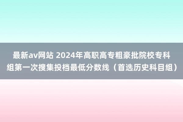 最新av网站 2024年高职高专粗豪批院校专科组第一次搜集投档最低分数线（首选历史科目组）